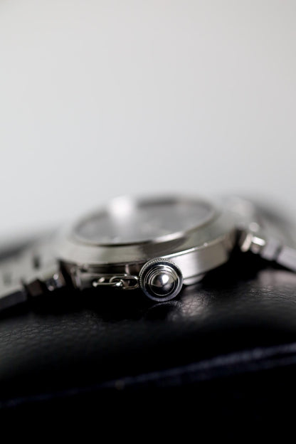 Cartier Pasha C 2324 Stainless Steel Arabic Numeral Black Dial - view 4