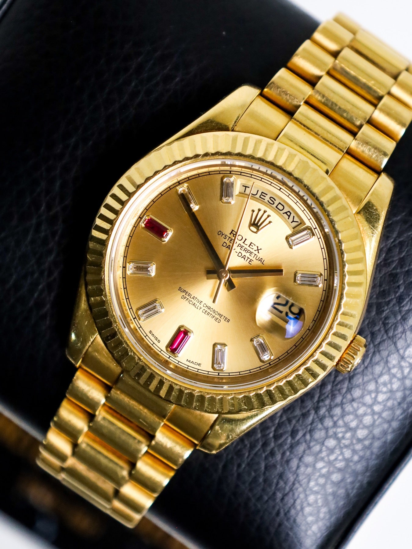 Rolex Day-Date II 218238 Baguette dial