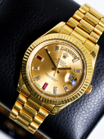Rolex Day-Date II 218238 Baguette dial