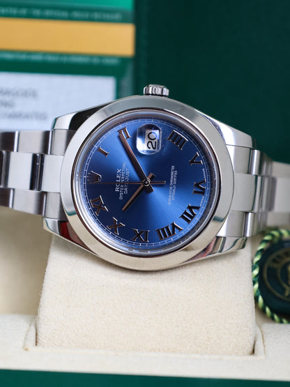 Rolex Datejust II 116300 Blue Roman