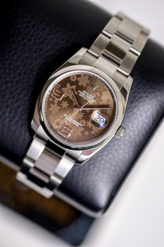 Rolex Datejust 36 116200 Stainless Steel Factory Floral Dial - NW Timepieces