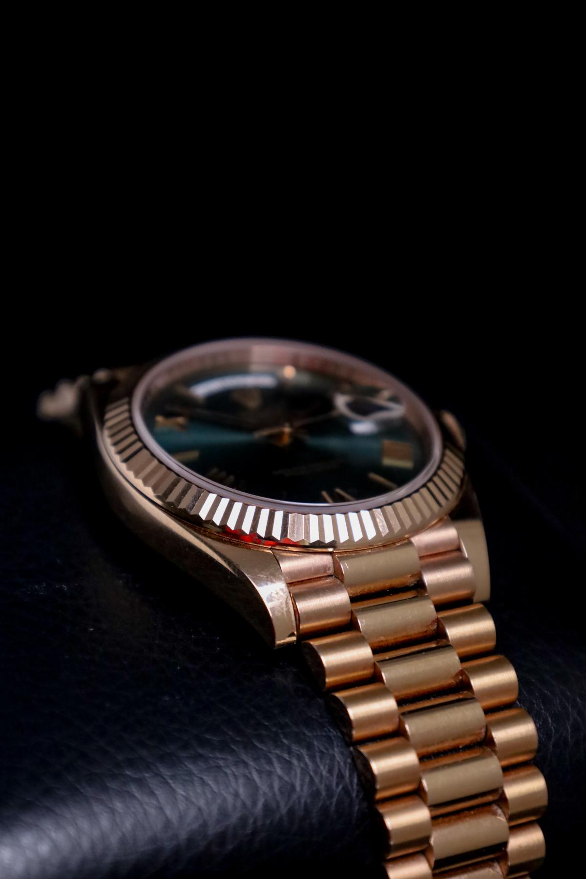 Rolex Day-Date 40 Rose Gold Olive Dial 228235