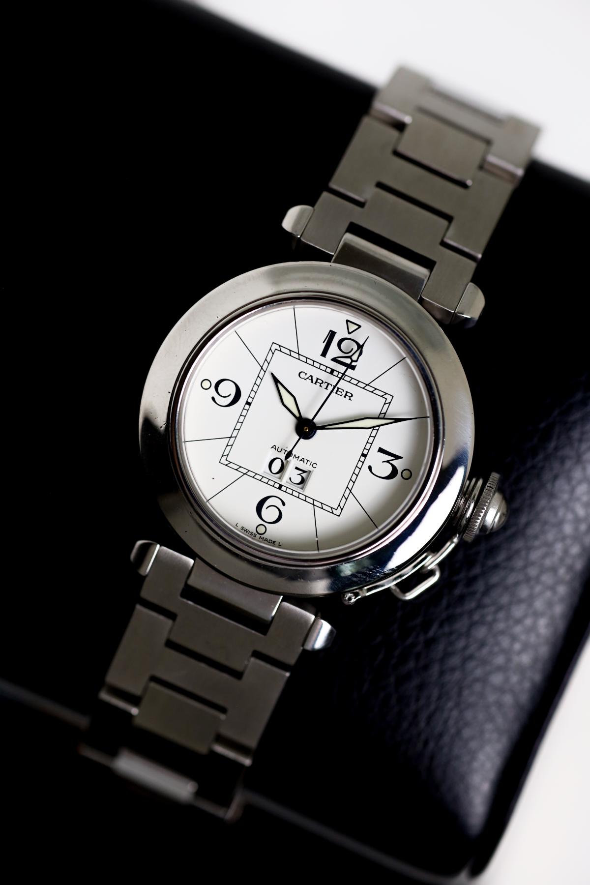 Cartier Pasha C Big Date 2475 Stainless Steel White Dial - NW Timepieces
