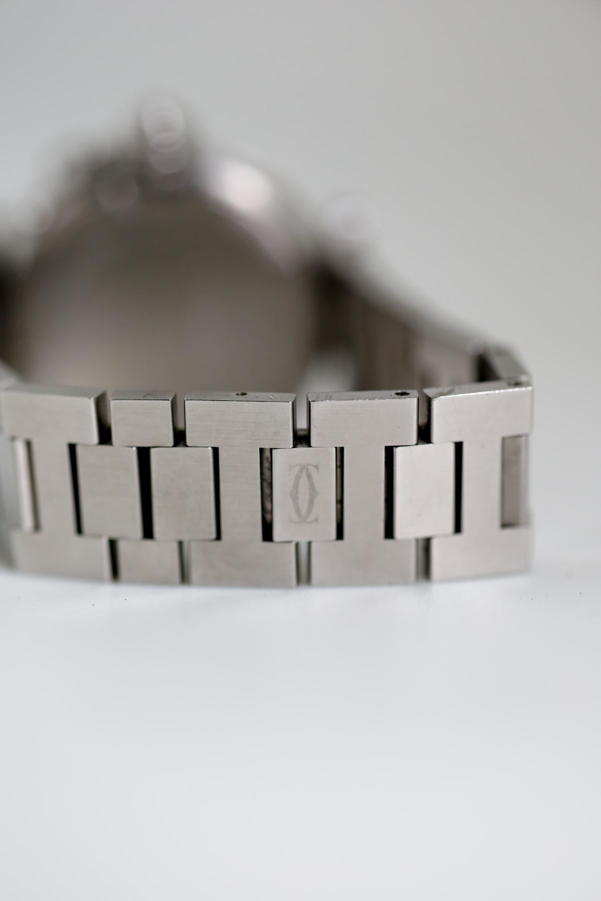 Cartier Pasha C 2324 Stainless Steel Arabic Numeral Black Dial - view 10