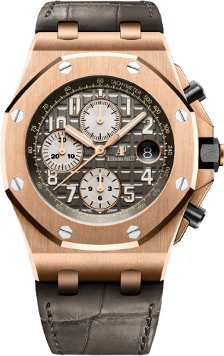 Audemars Piguet Royal Oak Offshore Selfwinding Chronograph 42mm Grey Arabic Rose Gold Leather | 26470OR.OO.A125CR.01